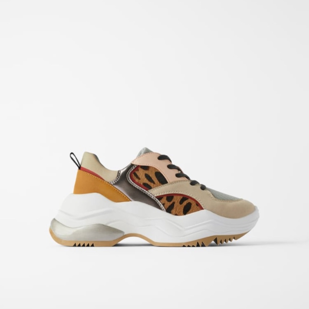 ZARA animal print sneakers